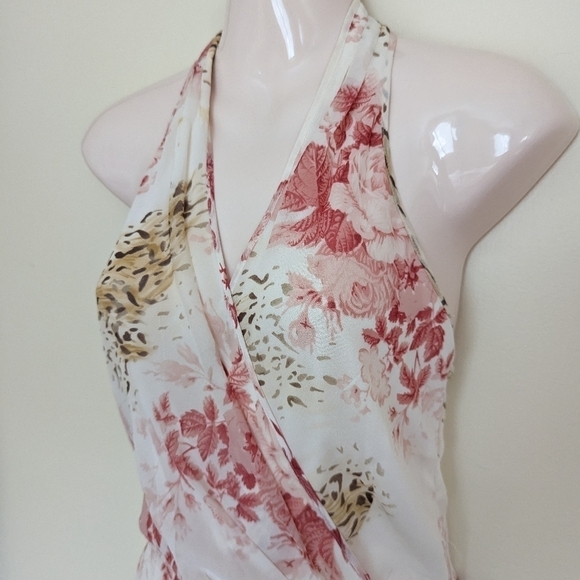 August SILK y2k animal and floral print midi dress 10 - Picture 5 of 15